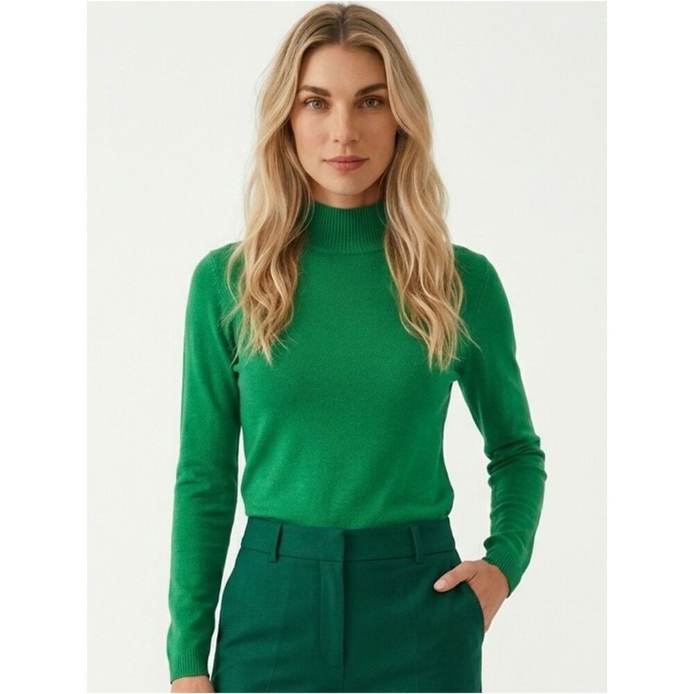 METRIC KNITS | NEW Jolly Green Turtleneck Sweater Women’s Size Small